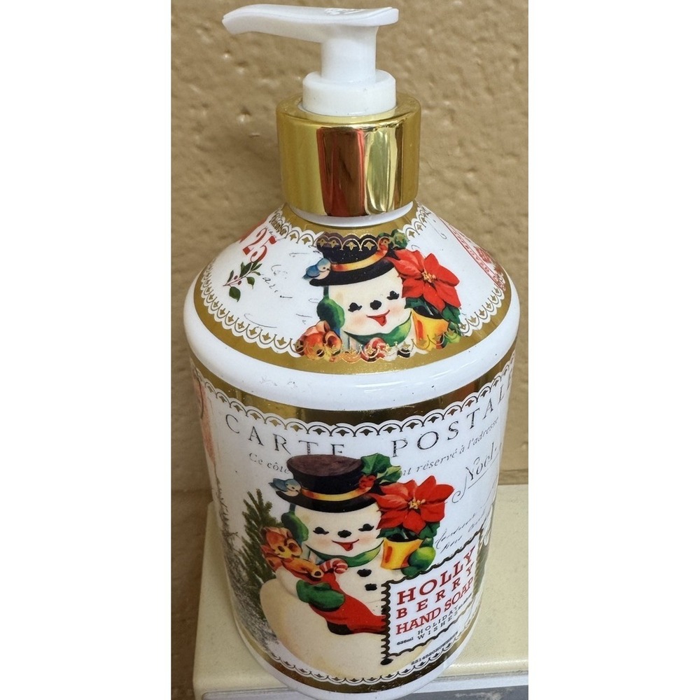 Holiday Wishes HOLLY BERRY Christmas Hand Soap Plastic Bottle 21.5 oz 636 ml NEW